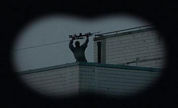 Movie still from “HUSKY - Never-Ever” (2020), directed by Evgenii Bakirov – Wide shot, Low angle