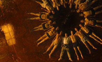 Movie still from “HUSKY - Never-Ever” (2020), directed by Evgenii Bakirov – Wide shot, Overhead angle