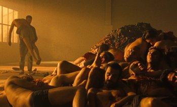 Movie still from “HUSKY - Never-Ever” (2020), directed by Evgenii Bakirov – Extreme Wide shot, High angle