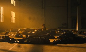 Movie still from “HUSKY - Never-Ever” (2020), directed by Evgenii Bakirov – Extreme Wide shot, High angle