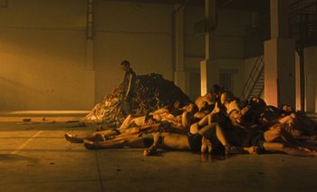 Movie still from “HUSKY - Never-Ever” (2020), directed by Evgenii Bakirov – Wide shot, High angle