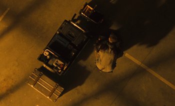 Movie still from “HUSKY - Never-Ever” (2020), directed by Evgenii Bakirov – Wide shot, Overhead angle