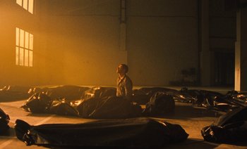 Movie still from “HUSKY - Never-Ever” (2020), directed by Evgenii Bakirov – Extreme Wide shot, Low angle