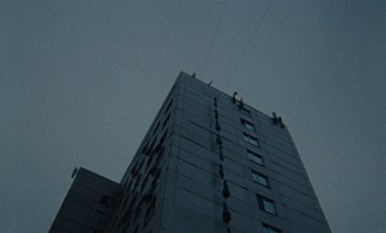 Movie still from “HUSKY - Never-Ever” (2020), directed by Evgenii Bakirov – Extreme Wide shot, Low angle