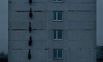 Movie still from “HUSKY - Never-Ever” (2020), directed by Evgenii Bakirov – Extreme Wide shot, Overhead angle