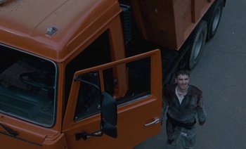 Movie still from “HUSKY - Never-Ever” (2020), directed by Evgenii Bakirov – Medium shot, High angle