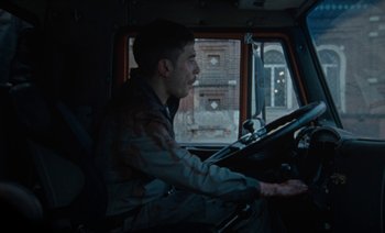 Movie still from “HUSKY - Never-Ever” (2020), directed by Evgenii Bakirov – Medium shot, High angle