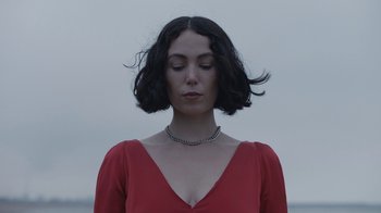 Movie still from “Kelly Lee Owens feat. John Cale - Corner Of My Sky” (2020), directed by Kasper Häggström – Close Up shot, Low angle