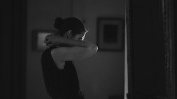 Movie still from “Active Child - Color Me” (2020), directed by Martin De Thurah – Medium shot, Over the shoulder angle