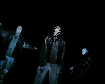 Movie still from “Flatbush ZOMBiES - Afterlife” (2020), directed by Arnaud Bresson – Medium shot, High angle