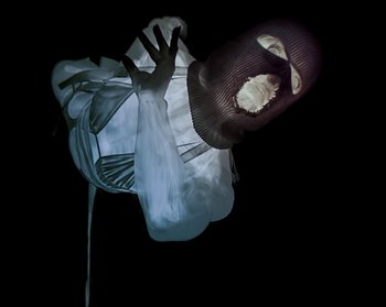 Movie still from “Flatbush ZOMBiES - Afterlife” (2020), directed by Arnaud Bresson – Extreme Close Up shot, Overhead angle