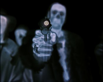 Movie still from “Flatbush ZOMBiES - Afterlife” (2020), directed by Arnaud Bresson – Extreme Close Up shot, High angle