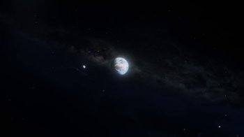 Movie still from “Beyoncé (Trailer) - Black Is King” (2020), directed by Jenn Nkiru – Extreme Wide shot, Overhead angle