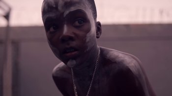 Movie still from “Beyoncé (Trailer) - Black Is King” (2020), directed by Jenn Nkiru – Close Up shot, Low angle