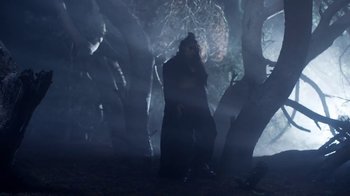 Movie still from “Beyoncé (Trailer) - Black Is King” (2020), directed by Jenn Nkiru – Wide shot, Low angle