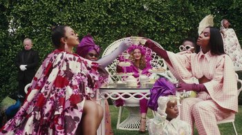 Movie still from “Beyoncé (Trailer) - Black Is King” (2020), directed by Jenn Nkiru – Medium shot, High angle