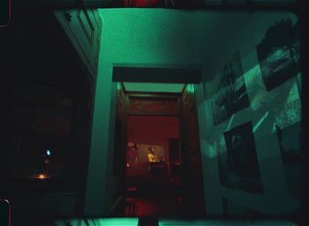 Movie still from “Lewis Del Mar - The Ceiling” (2020), directed by rubberband. – Extreme Wide shot, High angle