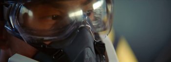 Movie still from “Woodkid - Goliath” (2020), directed by Yoann Lemoine – Extreme Close Up shot, Low angle