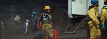 Movie still from “Woodkid - Goliath” (2020), directed by Yoann Lemoine – Wide shot, Low angle