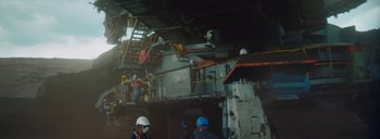 Movie still from “Woodkid - Goliath” (2020), directed by Yoann Lemoine – Extreme Wide shot, High angle