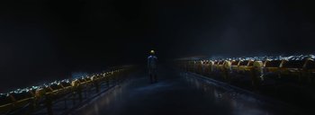 Movie still from “Woodkid - Goliath” (2020), directed by Yoann Lemoine – Extreme Wide shot, Low angle