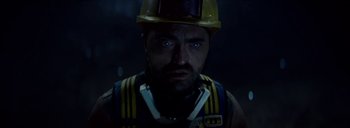 Movie still from “Woodkid - Goliath” (2020), directed by Yoann Lemoine – Close Up shot, Overhead angle