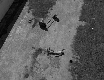 Movie still from “Leonard Cohen - The Hills” (2020), directed by Vincent Haycock – Extreme Wide shot, Overhead angle