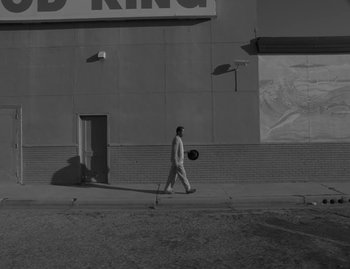 Movie still from “Leonard Cohen - The Hills” (2020), directed by Vincent Haycock – Wide shot, Low angle