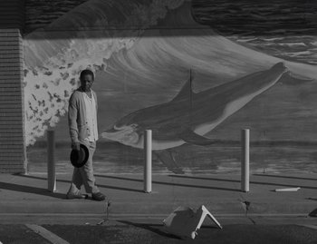 Movie still from “Leonard Cohen - The Hills” (2020), directed by Vincent Haycock – Wide shot, Low angle
