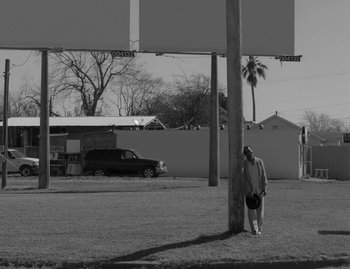 Movie still from “Leonard Cohen - The Hills” (2020), directed by Vincent Haycock – Wide shot, Low angle