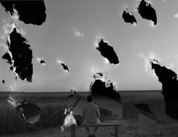 Movie still from “Leonard Cohen - The Hills” (2020), directed by Vincent Haycock – Extreme Wide shot, High angle