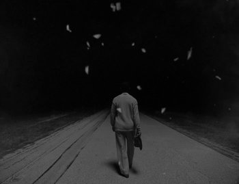 Movie still from “Leonard Cohen - The Hills” (2020), directed by Vincent Haycock – Extreme Wide shot, Low angle