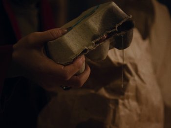 Movie still from “Anna Andreu - Torrent Sanguini” (2020), directed by Carles Pons Altimira – Extreme Close Up shot, High angle