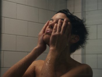 Movie still from “Anna Andreu - Torrent Sanguini” (2020), directed by Carles Pons Altimira – Extreme Close Up shot, Over the shoulder angle