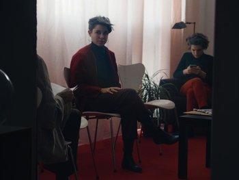 Movie still from “Anna Andreu - Torrent Sanguini” (2020), directed by Carles Pons Altimira – Medium shot, High angle