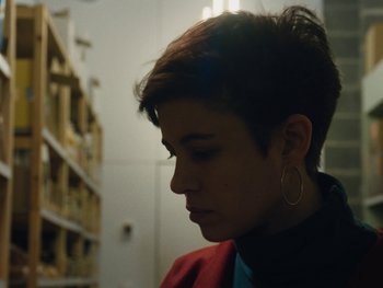 Movie still from “Anna Andreu - Torrent Sanguini” (2020), directed by Carles Pons Altimira – Close Up shot, Low angle