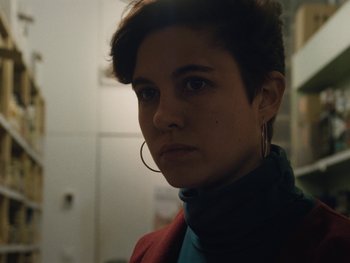 Movie still from “Anna Andreu - Torrent Sanguini” (2020), directed by Carles Pons Altimira – Close Up shot, Low angle