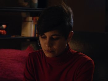 Movie still from “Anna Andreu - Torrent Sanguini” (2020), directed by Carles Pons Altimira – Close Up shot, High angle