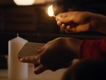 Movie still from “Anna Andreu - Torrent Sanguini” (2020), directed by Carles Pons Altimira – Extreme Close Up shot, Low angle