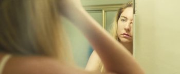 Movie still from “Haim - The Steps” (2020), directed by Paul Thomas Anderson – Close Up shot, Over the shoulder angle