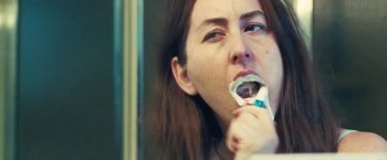 Movie still from “Haim - The Steps” (2020), directed by Paul Thomas Anderson – Close Up shot, Low angle
