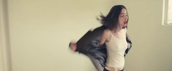 Movie still from “Haim - The Steps” (2020), directed by Paul Thomas Anderson – Medium shot, Low angle