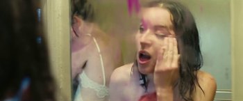 Movie still from “Haim - The Steps” (2020), directed by Paul Thomas Anderson – Extreme Close Up shot, Low angle
