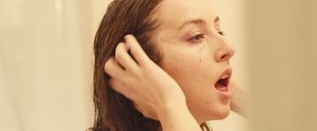 Movie still from “Haim - The Steps” (2020), directed by Paul Thomas Anderson – Extreme Close Up shot, Low angle