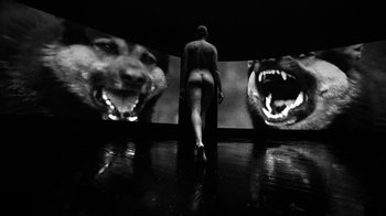 Movie still from “Neumodel feat. Kiddy Smile - Hayah” (2020), directed by Axel Morin – Wide shot, Low angle