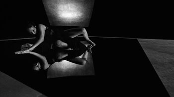 Movie still from “Neumodel feat. Kiddy Smile - Hayah” (2020), directed by Axel Morin – Medium shot, Overhead angle