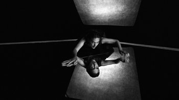 Movie still from “Neumodel feat. Kiddy Smile - Hayah” (2020), directed by Axel Morin – Medium shot, Overhead angle