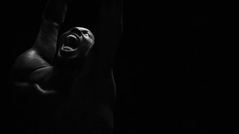 Movie still from “Neumodel feat. Kiddy Smile - Hayah” (2020), directed by Axel Morin – Extreme Close Up shot, Low angle