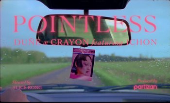 Movie still from “Dune & Crayon feat. Ichon - Pointless” (2020), directed by Alice Kong – Extreme Close Up shot, High angle