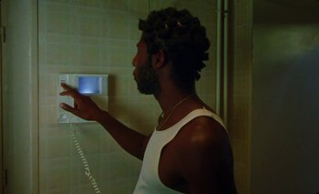 Movie still from “Dune & Crayon feat. Ichon - Pointless” (2020), directed by Alice Kong – Close Up shot, Low angle